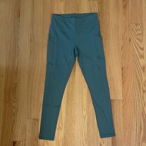 PrAna sea foam green leggings with side pockets size medium